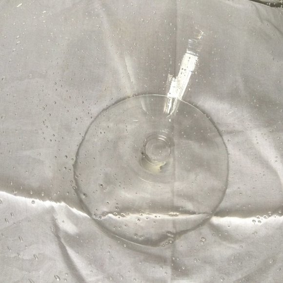 Large clear glass bowl fruit stand with bubbles footed 11.25" light weight - Picture 2 of 7